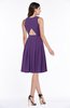 ColsBM Daphne Dark Purple Elegant A-line Jewel Half Backless Chiffon Knee Length Prom Dresses