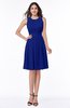 ColsBM Daphne Electric Blue Elegant A-line Jewel Half Backless Chiffon Knee Length Prom Dresses
