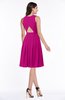 ColsBM Daphne Hot Pink Elegant A-line Jewel Half Backless Chiffon Knee Length Prom Dresses