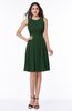 ColsBM Daphne Hunter Green Elegant A-line Jewel Half Backless Chiffon Knee Length Prom Dresses