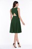 ColsBM Daphne Hunter Green Elegant A-line Jewel Half Backless Chiffon Knee Length Prom Dresses