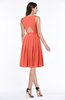 ColsBM Daphne Living Coral Elegant A-line Jewel Half Backless Chiffon Knee Length Prom Dresses