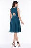 ColsBM Daphne Moroccan Blue Elegant A-line Jewel Half Backless Chiffon Knee Length Prom Dresses