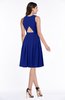ColsBM Daphne Nautical Blue Elegant A-line Jewel Half Backless Chiffon Knee Length Prom Dresses