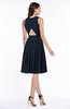 ColsBM Daphne Navy Blue Elegant A-line Jewel Half Backless Chiffon Knee Length Prom Dresses