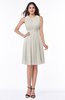ColsBM Daphne Off White Elegant A-line Jewel Half Backless Chiffon Knee Length Prom Dresses