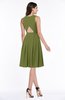 ColsBM Daphne Olive Green Elegant A-line Jewel Half Backless Chiffon Knee Length Prom Dresses