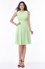 ColsBM Daphne Pale Green Elegant A-line Jewel Half Backless Chiffon Knee Length Prom Dresses
