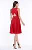ColsBM Daphne Red Elegant A-line Jewel Half Backless Chiffon Knee Length Prom Dresses