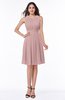 ColsBM Daphne Silver Pink Elegant A-line Jewel Half Backless Chiffon Knee Length Prom Dresses