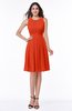 ColsBM Daphne Tangerine Tango Elegant A-line Jewel Half Backless Chiffon Knee Length Prom Dresses