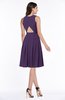 ColsBM Daphne Violet Elegant A-line Jewel Half Backless Chiffon Knee Length Prom Dresses