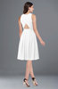 ColsBM Daphne White Elegant A-line Jewel Half Backless Chiffon Knee Length Prom Dresses