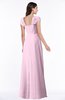 ColsBM Clare Baby Pink Modest Sweetheart Short Sleeve Floor Length Pleated Plus Size Bridesmaid Dresses