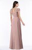 ColsBM Clare Blush Pink Modest Sweetheart Short Sleeve Floor Length Pleated Plus Size Bridesmaid Dresses