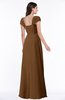 ColsBM Clare Brown Modest Sweetheart Short Sleeve Floor Length Pleated Plus Size Bridesmaid Dresses