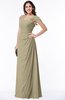 ColsBM Clare Candied Ginger Modest Sweetheart Short Sleeve Floor Length Pleated Plus Size Bridesmaid Dresses