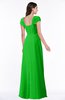 ColsBM Clare Classic Green Modest Sweetheart Short Sleeve Floor Length Pleated Plus Size Bridesmaid Dresses