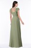 ColsBM Clare Moss Green Modest Sweetheart Short Sleeve Floor Length Pleated Plus Size Bridesmaid Dresses