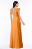 ColsBM Clare Orange Modest Sweetheart Short Sleeve Floor Length Pleated Plus Size Bridesmaid Dresses
