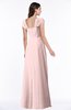ColsBM Clare Pastel Pink Modest Sweetheart Short Sleeve Floor Length Pleated Plus Size Bridesmaid Dresses