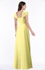 ColsBM Clare Pastel Yellow Modest Sweetheart Short Sleeve Floor Length Pleated Plus Size Bridesmaid Dresses