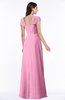 ColsBM Clare Pink Modest Sweetheart Short Sleeve Floor Length Pleated Plus Size Bridesmaid Dresses