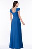 ColsBM Clare Royal Blue Modest Sweetheart Short Sleeve Floor Length Pleated Plus Size Bridesmaid Dresses