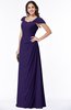 ColsBM Clare Royal Purple Modest Sweetheart Short Sleeve Floor Length Pleated Plus Size Bridesmaid Dresses
