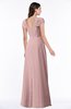 ColsBM Clare Silver Pink Modest Sweetheart Short Sleeve Floor Length Pleated Plus Size Bridesmaid Dresses