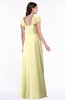 ColsBM Clare Soft Yellow Modest Sweetheart Short Sleeve Floor Length Pleated Plus Size Bridesmaid Dresses