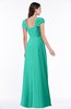 ColsBM Clare Viridian Green Modest Sweetheart Short Sleeve Floor Length Pleated Plus Size Bridesmaid Dresses
