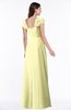 ColsBM Clare Wax Yellow Modest Sweetheart Short Sleeve Floor Length Pleated Plus Size Bridesmaid Dresses