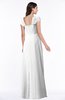 ColsBM Clare White Modest Sweetheart Short Sleeve Floor Length Pleated Plus Size Bridesmaid Dresses