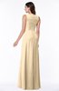 ColsBM Melody Apricot Gelato Glamorous A-line Sleeveless Zipper Chiffon Floor Length Plus Size Bridesmaid Dresses