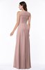 ColsBM Melody Blush Pink Glamorous A-line Sleeveless Zipper Chiffon Floor Length Plus Size Bridesmaid Dresses