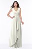 ColsBM Melody Cream Glamorous A-line Sleeveless Zipper Chiffon Floor Length Plus Size Bridesmaid Dresses