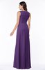 ColsBM Melody Dark Purple Glamorous A-line Sleeveless Zipper Chiffon Floor Length Plus Size Bridesmaid Dresses