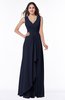 ColsBM Melody Dark Sapphire Glamorous A-line Sleeveless Zipper Chiffon Floor Length Plus Size Bridesmaid Dresses