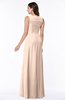 ColsBM Melody Fresh Salmon Glamorous A-line Sleeveless Zipper Chiffon Floor Length Plus Size Bridesmaid Dresses