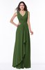ColsBM Melody Garden Green Glamorous A-line Sleeveless Zipper Chiffon Floor Length Plus Size Bridesmaid Dresses