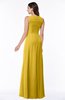 ColsBM Melody Lemon Curry Glamorous A-line Sleeveless Zipper Chiffon Floor Length Plus Size Bridesmaid Dresses