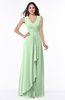 ColsBM Melody Light Green Glamorous A-line Sleeveless Zipper Chiffon Floor Length Plus Size Bridesmaid Dresses