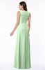 ColsBM Melody Light Green Glamorous A-line Sleeveless Zipper Chiffon Floor Length Plus Size Bridesmaid Dresses