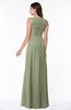 ColsBM Melody Moss Green Glamorous A-line Sleeveless Zipper Chiffon Floor Length Plus Size Bridesmaid Dresses
