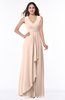 ColsBM Melody Peach Puree Glamorous A-line Sleeveless Zipper Chiffon Floor Length Plus Size Bridesmaid Dresses
