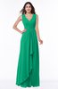 ColsBM Melody Pepper Green Glamorous A-line Sleeveless Zipper Chiffon Floor Length Plus Size Bridesmaid Dresses