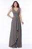 ColsBM Melody Ridge Grey Glamorous A-line Sleeveless Zipper Chiffon Floor Length Plus Size Bridesmaid Dresses