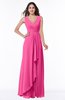 ColsBM Melody Rose Pink Glamorous A-line Sleeveless Zipper Chiffon Floor Length Plus Size Bridesmaid Dresses