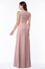 ColsBM Melody Silver Pink Glamorous A-line Sleeveless Zipper Chiffon Floor Length Plus Size Bridesmaid Dresses